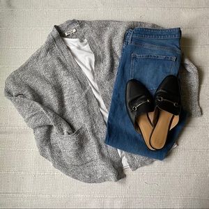 Madewell Open Front Curved Hem Sweater